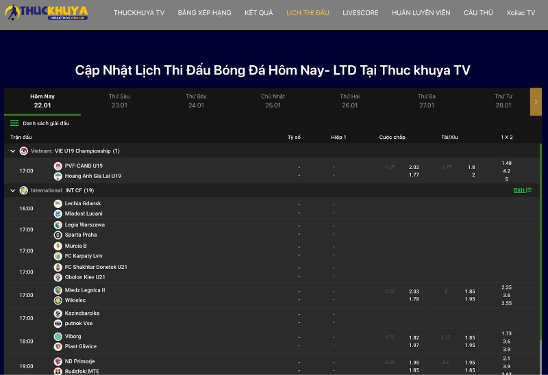 Bạn sẽ không phải bỏ qua bất cứ thông tin về lịch thi đấu của giải nào
